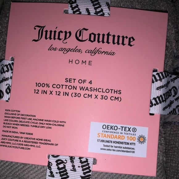 NWT Dark Grey Juicy Couture Embroidered Towel Set - Picture 5 of 5